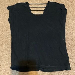Black shirt cutout back